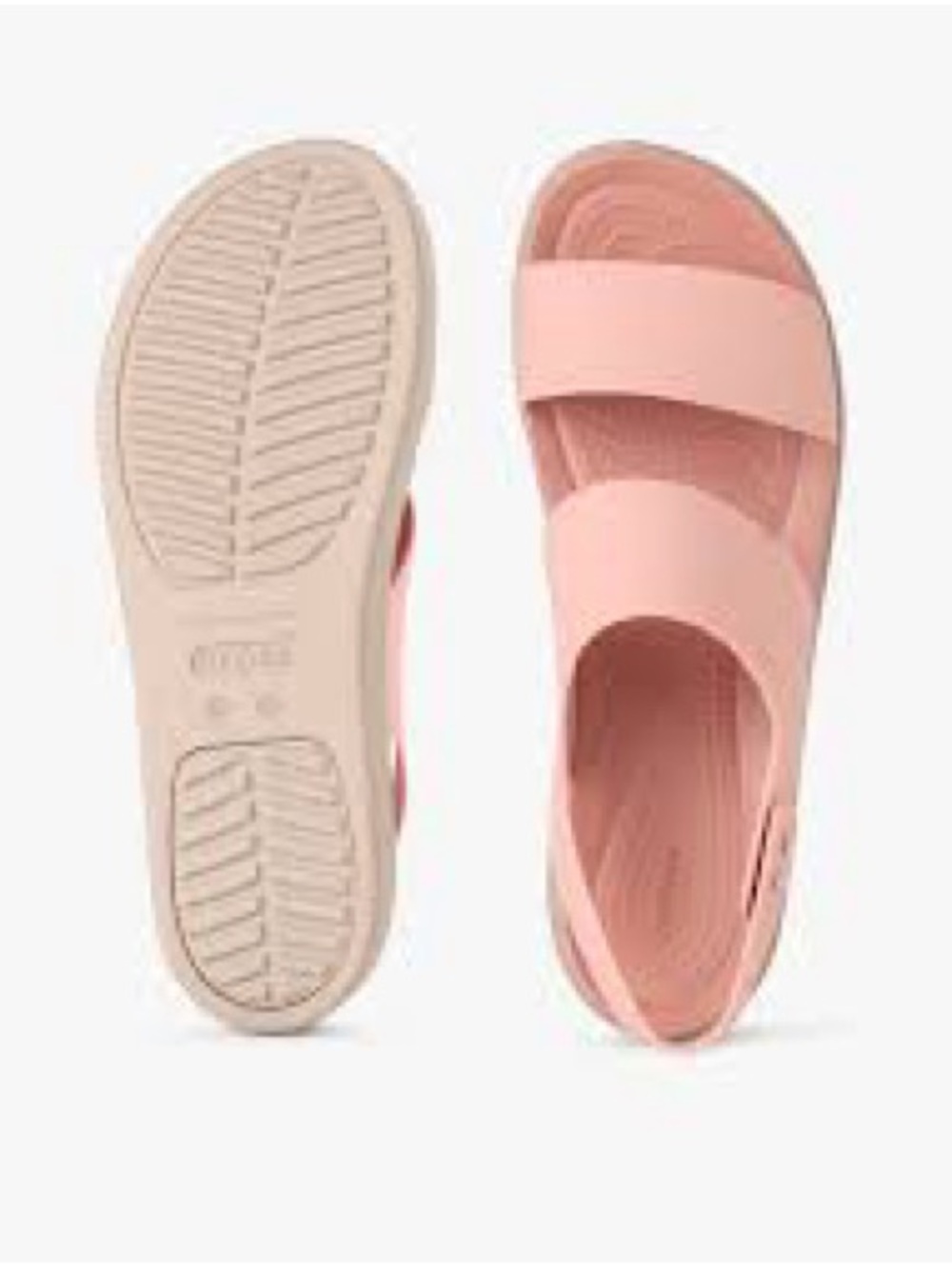 CROCS Brooklyn Low Wedge Women’s Slide Sandals in Light Peach - size 7 W